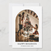 Wat een jaar 12 foto's kerstminimalist feestdagenkaart (Voorkant)