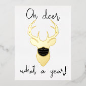 Wat een jaar! Grappig kerstfeest Folie Feestdagen Briefkaart (Voorkant)