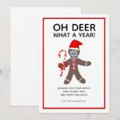 Wat een jaar grappige Kerstmis 2021 Feestdagenkaart (Voorkant / Achterkant)