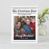 Wat een jaar in de Review krant Kerst Feestdagenkaart (Staand voorkant)