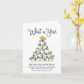 Wat een jaar kerstfeestdag kaart (Gele Bloem)