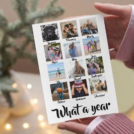 Wat een jaar kerstfoto op maat feestdagenkaart