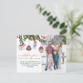 Wat een jaar kerstfotofeestdag briefkaart (Staand voorkant)