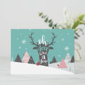 Wat een jaar kerstmis. feestdagenkaart (Staand voorkant)