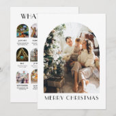 Wat een jaar Modern 12 foto kerst Kaart (Voorkant / Achterkant)