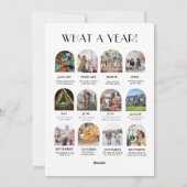 Wat een jaar Modern 12 foto kerst Kaart (Achterkant)