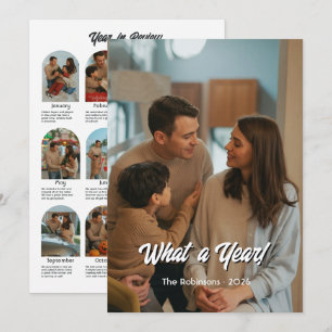 Wat een jaar Modern Family Foto Collage Kerstmis Feestdagenkaart