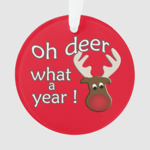 Wat een jaar rendierKerstmis Ornament