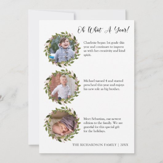 Wat een jaar Review fotocollage Feestdagenkaart (Voorkant)