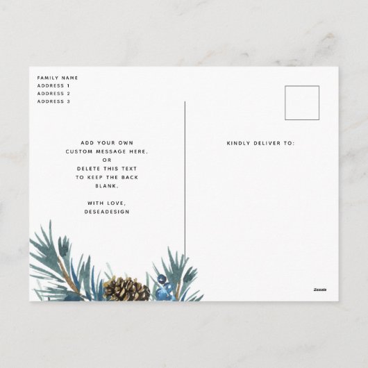 Wat een jaar Review moderne familie fotocollage Feestdagenkaart (Achterkant)