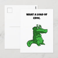 Wat een last van Croc Funny Alligator Cartoon
