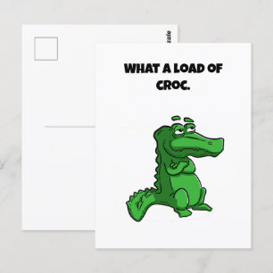 Wat een last van Croc Funny Alligator Cartoon Briefkaart