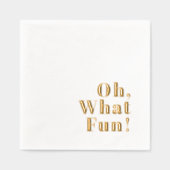 Wat een leuk kerstfeestje folie servetten (Voorkant)