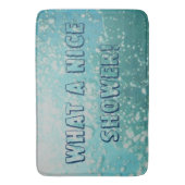 WAT EEN LEUKE DOUCHE Waterbellen Design Cool Badmat (Voorkant Verticaal)