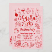 Wat een leuke kerst uitnodiging (Voorkant / Achterkant)