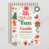 Wat een leuke kerstfeestdag kaart (Voorkant / Achterkant)