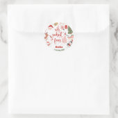 Wat een leuke kerstverjaardag ronde sticker (Tas)