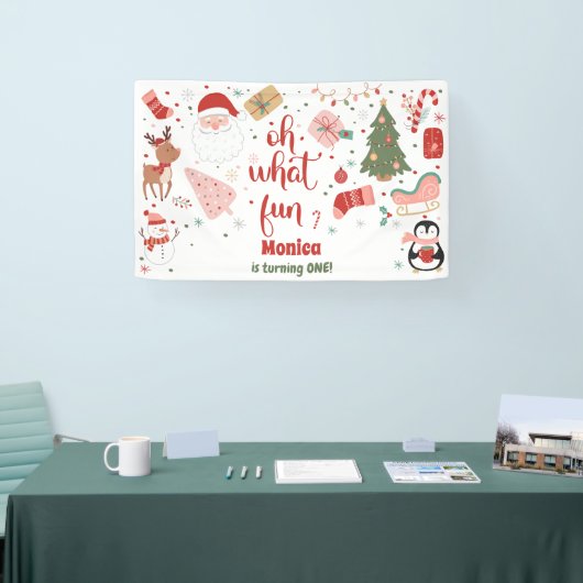 Wat een leuke kerstverjaardag spandoek (Beurs)
