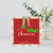 Wat een leuke uitnodiging voor kerstfeest? (Staand voorkant)