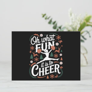 Wat een lol is het om lelijke cheerleading Kerstmi Feestdagenkaart