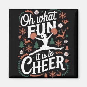 Wat een lol is het om lelijke cheerleading Kerstmi Magneet