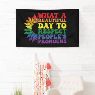 Wat een mooie dag om andermans leven te respectere spandoek