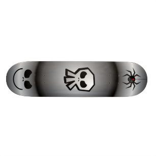 Wat een nachtmerrie! Gothic Black Skull en Spiers Skateboard