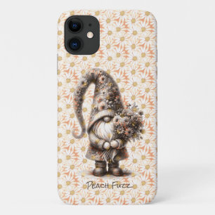 Wat een perzikdonsneushoorn met bloemenboeket iPhone 11 hoesje