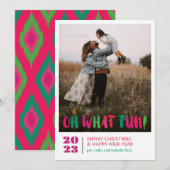 Wat een plezier feestdagenkaart (Voorkant / Achterkant)