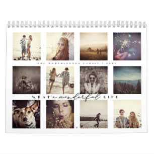 Wat een prachtige levensmoderne 12-fotocollage kalender