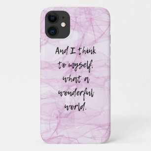 Wat een prachtige roze wereld iPhone 11 hoesje