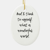 Wat een prachtige wereld keramisch ornament (Achterkant)