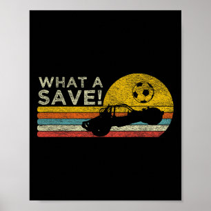 Wat een redding Vintage Retro Raket Voetbal Auto L Poster