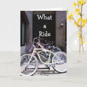 "WAT EEN RITJE", GEFELICITEERD KAART (Gele Bloem)