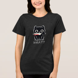 Wat een Schattigee cat graphicy Tri-Blend Shirt