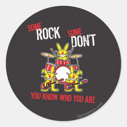 Wat een steen ronde sticker (Voorkant)