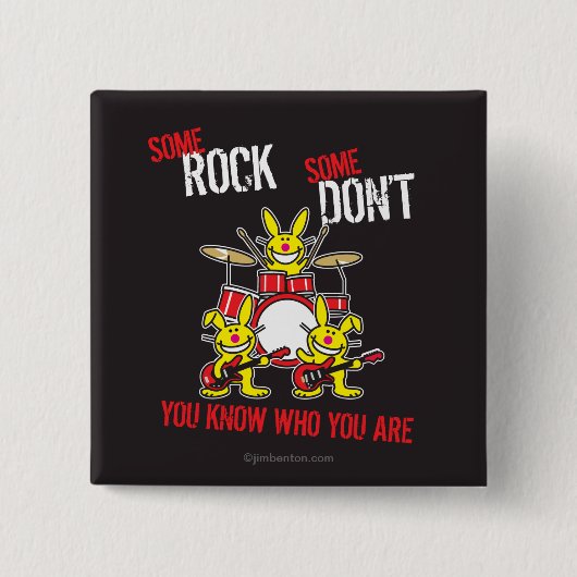 Wat een steen vierkante button 5,1 cm (Voorkant)