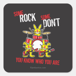 Wat een steen vierkante sticker