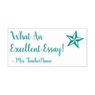 "Wat een uitstekend essay!" Educator Rubber Stamp Zelfinktende Stempel