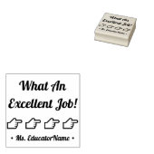 "Wat een uitstekende baan!" Instructeur Rubber Sta Rubberstempel (Gestempeld)