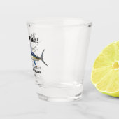Wat een vangst Vist Marlin Wedding Date Favor Shot Glas (Rechts)