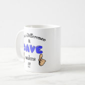 Wat een verschil dat een Dave mok maakt. David cad (Voorkant links)