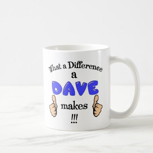 Wat een verschil dat een Dave mok maakt. David cad (Rechts)