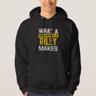 Wat een verschil maakt een riley grappig naam rile hoodie