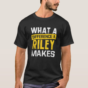 Wat een verschil maakt een riley grappig naam rile t-shirt