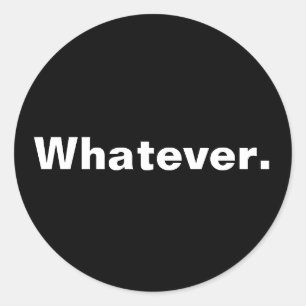 Wat een woord minimalisme ontwerp ronde sticker