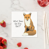 Wat eet de vos? Servetten (Insitu)