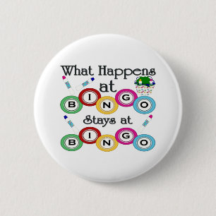 Wat er bij Bingo gebeurt Ronde Button 5,7 Cm
