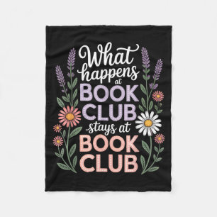 Wat er gebeurt bij de boekenclub blijft bij de boe fleece deken