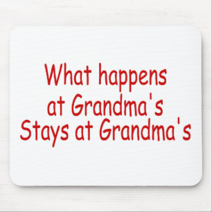 Wat er gebeurt bij oma's, blijft bij oma's muismat